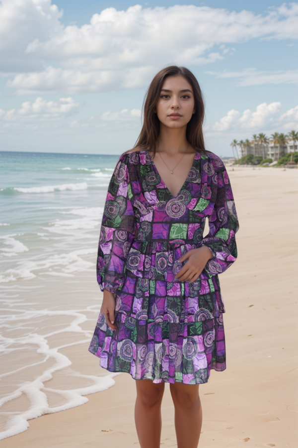 Block Printed Layered Dress