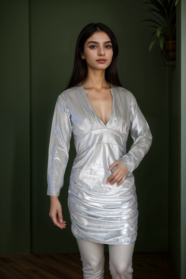 Metallic Bodycon Dress