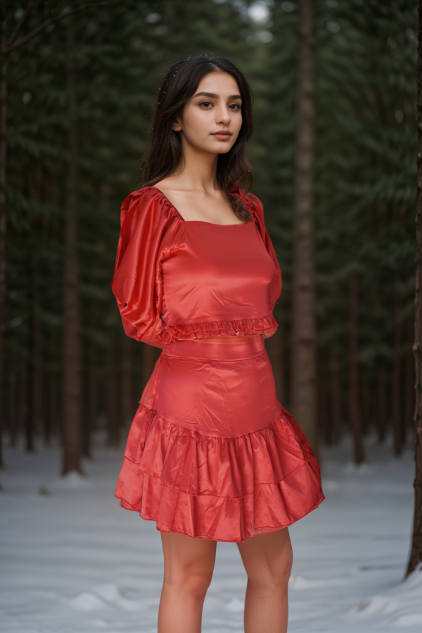 Women Crop Top With Short Skirt