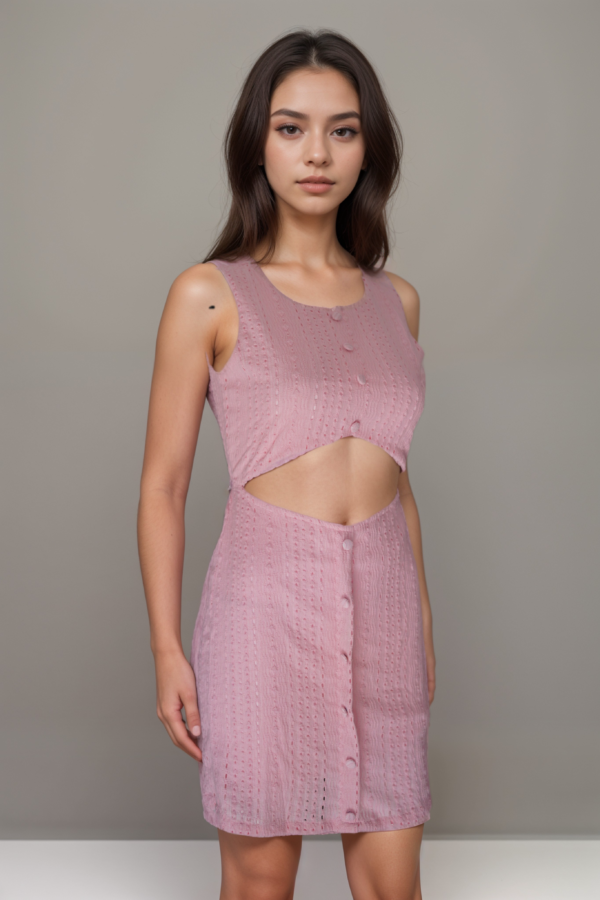 Cut-Out Ruched Bodycon Dress