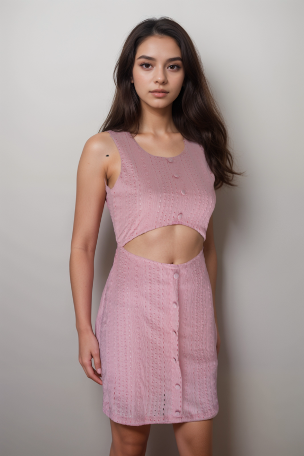 Cut-Out Ruched Bodycon Dress - Image 3