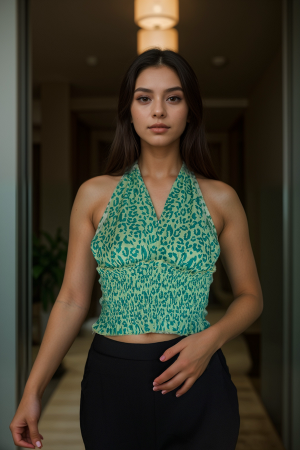 Green Shaded Backless Top - Image 2